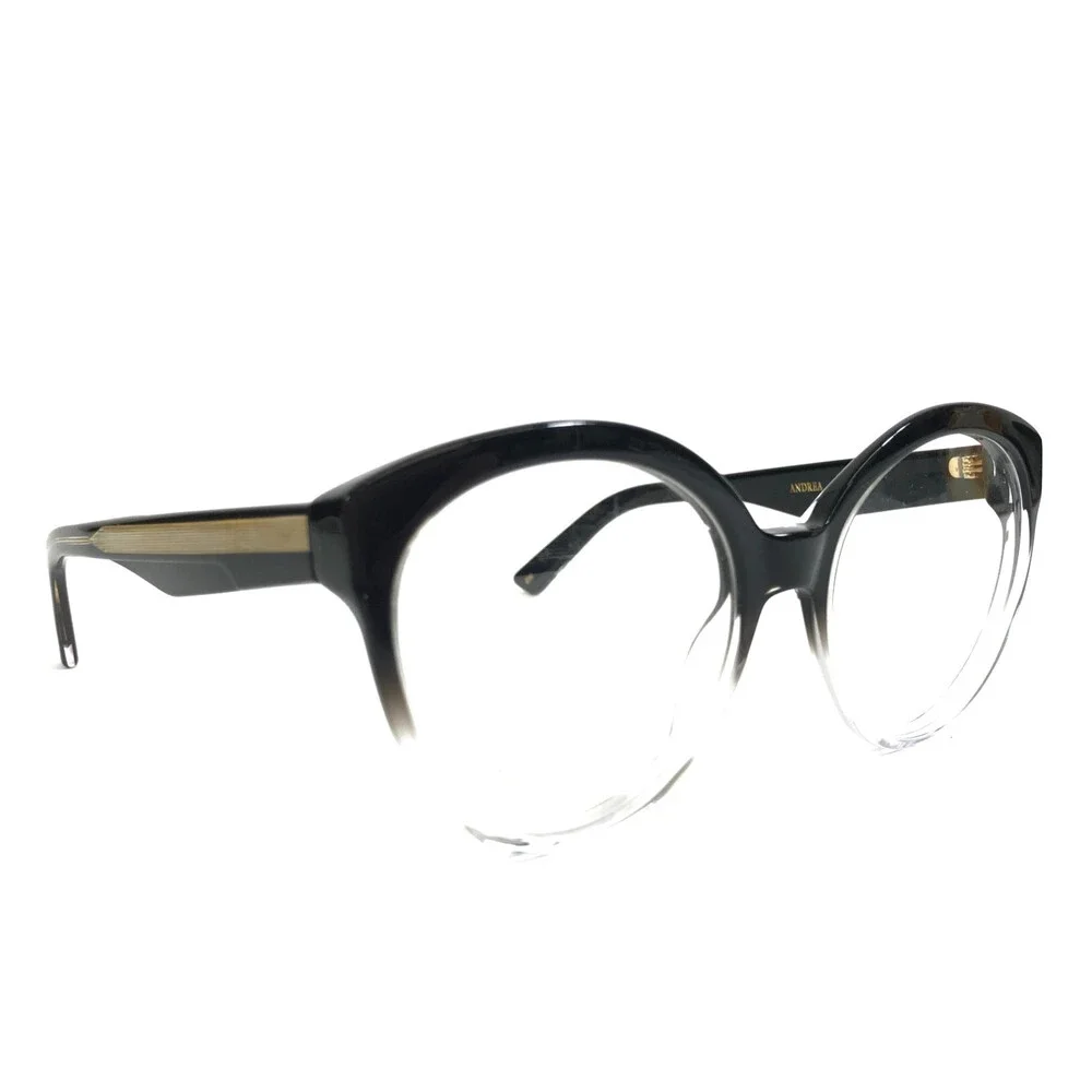 Alfred Kerbs Eyeglasses Frames ANDREA BK Black Gradient Round Full Rim 53-18-143